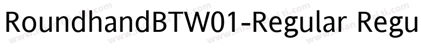 RoundhandBTW01-Regular Regular字体转换